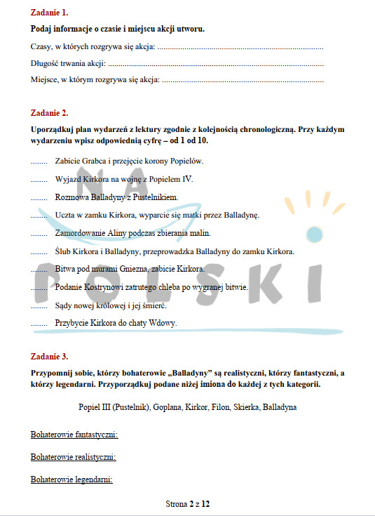 Dziecko Noego Sprawdzian Z Lektury www.napolski.edu.pl